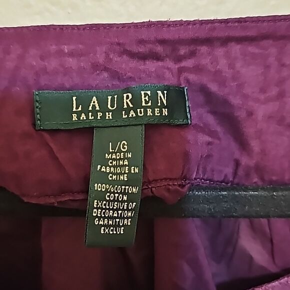 Lauren Ralph Lauren Berry Embroidered Boat Neck Semi Sheer 3/4 Longsleeve Blouse - Picture 2 of 8